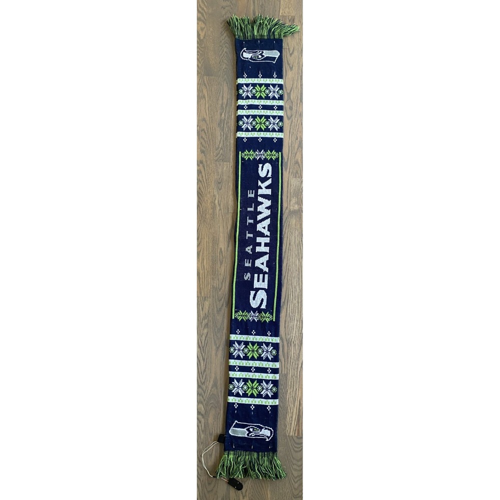 Seattle Seahawks LED Light Up Scarf Winter Flashing Lights NFL Christmas